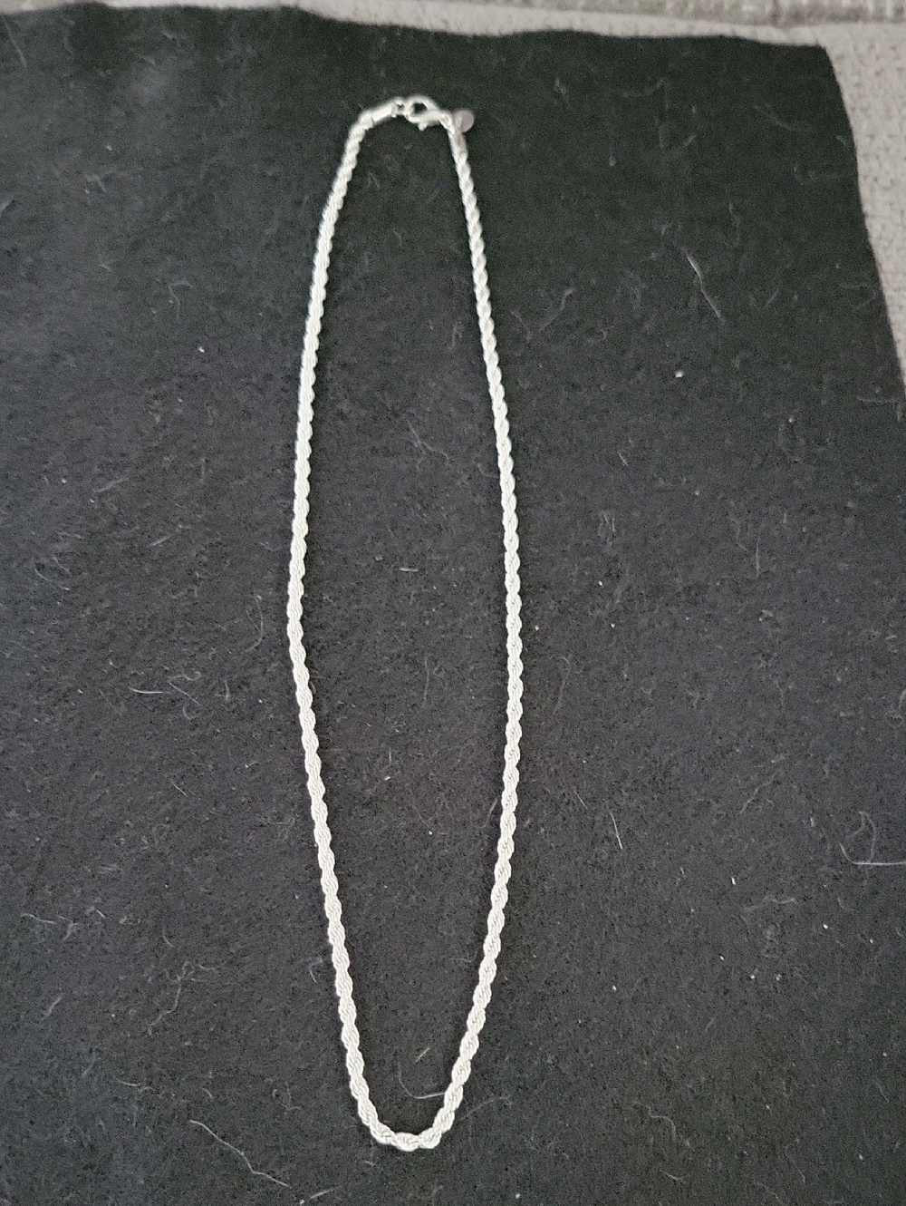 Source Unknown Silver Rope Chain Necklace